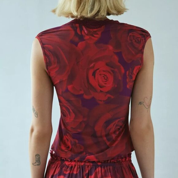 NWT UO Out From Under Vivian Square Neck Red Top - Picture 2 of 5